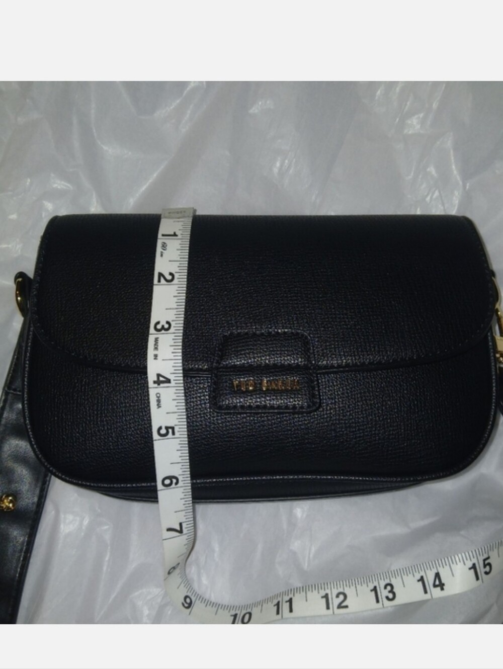 Ted Baker Embossed Logo Rory Crossbody/ Detachable Rosette Strap, Black - Picture 7 of 13